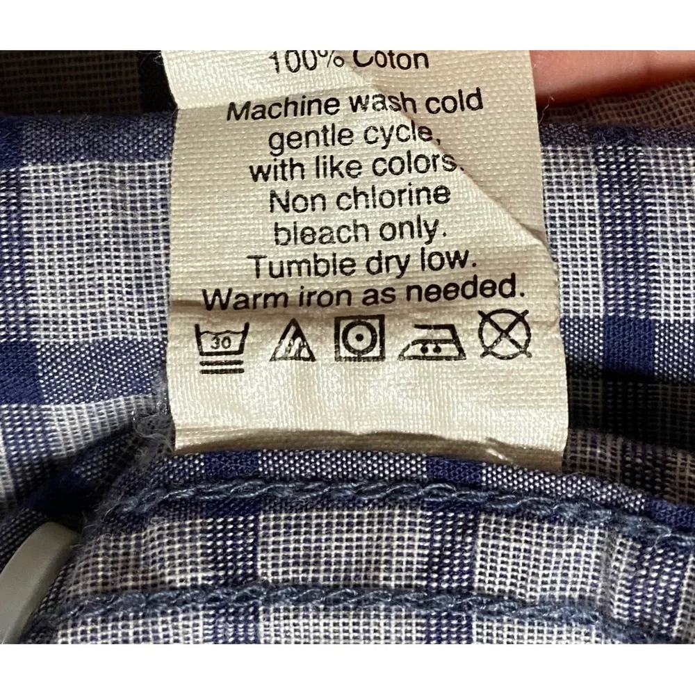 EUC J. Crew Button Down Shirt SZ L Blue on Blue